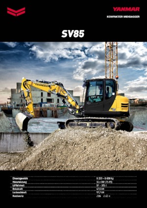 Excavatrice sur chenilles Yanmar SV 85 MB