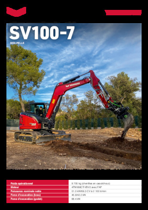 Excavatrice sur chenilles Yanmar SV100-7