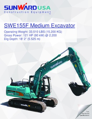 Excavatrice sur chenilles Sunward SWE155F
