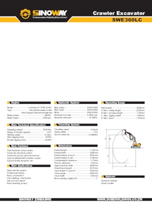 Excavatrice sur chenilles Sinoway SWE360LC