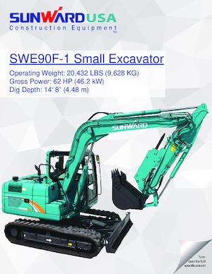 Excavatrice sur chenilles Sunward SWE90F-1 