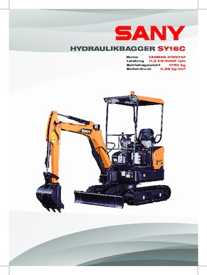 Mini Pelles Sany SY16C