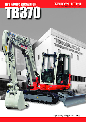 Excavatrice sur chenilles Takeuchi TB 370