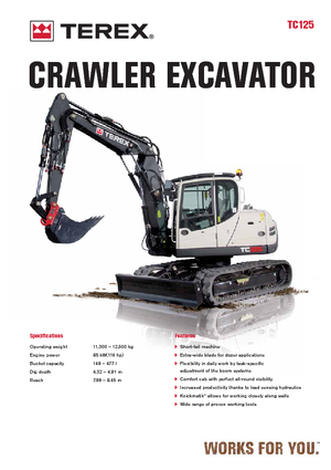 Excavatrice sur chenilles Terex TC 125