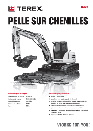Excavatrice sur chenilles Terex TC 125