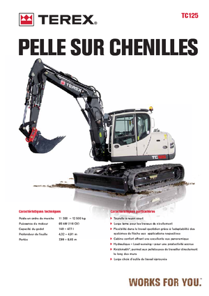 Excavatrice sur chenilles Terex TC 125