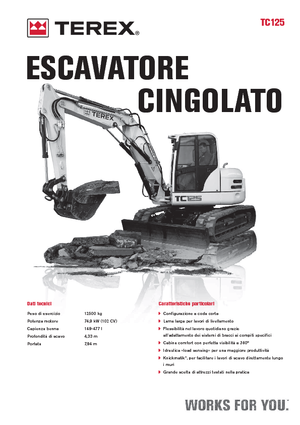 Excavatrice sur chenilles Terex TC 125