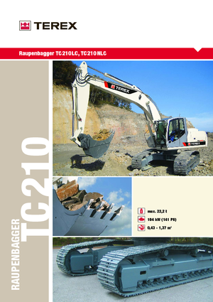 Excavatrice sur chenilles Terex TC 210