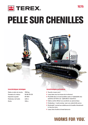 Excavatrice sur chenilles Terex TC 75