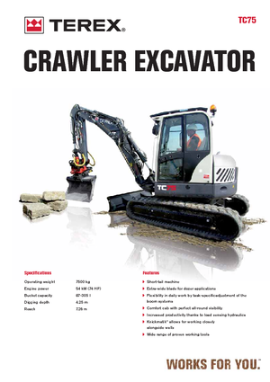 Excavatrice sur chenilles Terex TC 75