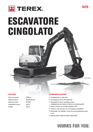 Excavatrice sur chenilles Terex TC 75