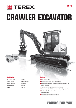 Excavatrice sur chenilles Terex TC 75