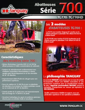 Excavatrice sur chenilles Tanguay TG770