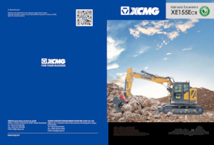Excavatrice sur chenilles XCMG XE155ECR Single Boom 