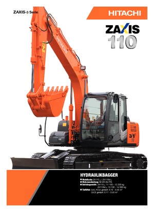 Excavatrice sur chenilles Hitachi ZX 110-3