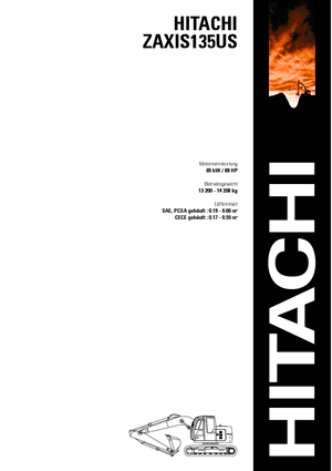 Excavatrice sur chenilles Hitachi ZX 135 US