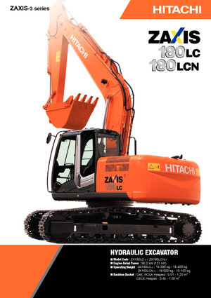 Excavatrice sur chenilles Hitachi ZX 180 LC-3
