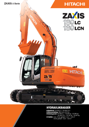 Excavatrice sur chenilles Hitachi ZX 180 LC-3