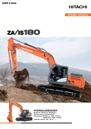 Excavatrice sur chenilles Hitachi ZX 180 LC-5