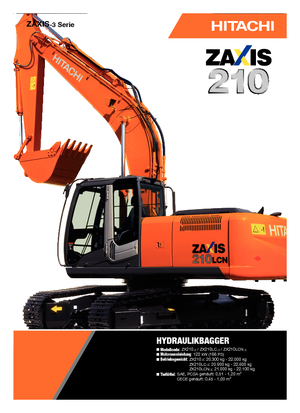 Excavatrice sur chenilles Hitachi ZX 210 LC-3