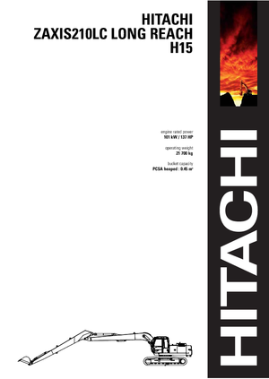Excavatrice sur chenilles Hitachi ZX 210 LC