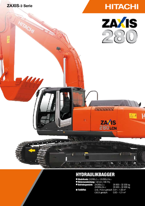Excavatrice sur chenilles Hitachi ZX 280 LCN-3