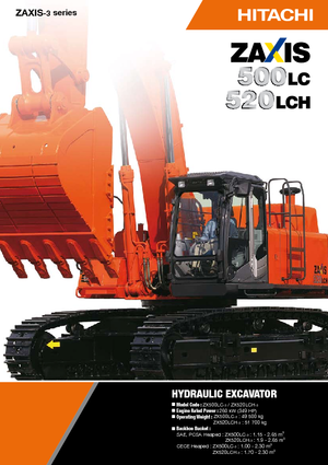 Excavatrice sur chenilles Hitachi ZX 500 LC