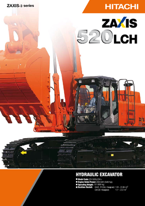Excavatrice sur chenilles Hitachi ZX 520 LCH-3