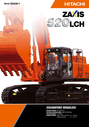 Excavatrice sur chenilles Hitachi ZX 520 LCH-3