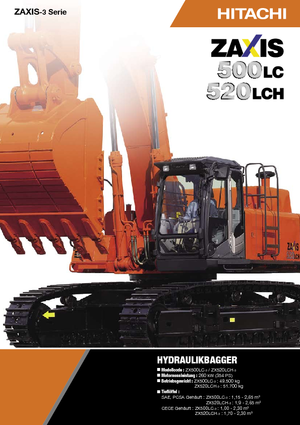 Excavatrice sur chenilles Hitachi ZX 520 LCH-3