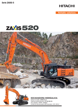 Excavatrice sur chenilles Hitachi ZX 520 LCH-5