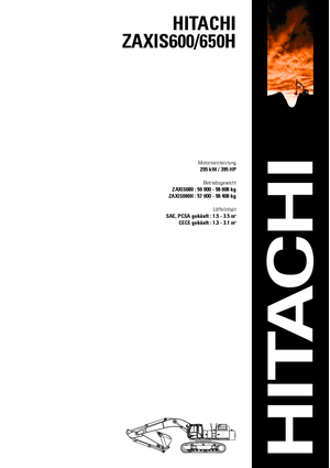 Excavatrice sur chenilles Hitachi ZX 600