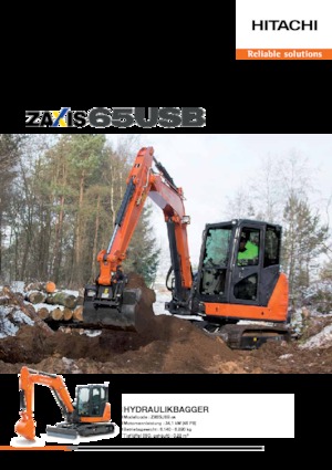 Excavatrice sur chenilles Hitachi ZX65USB-5A