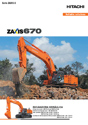 Excavatrice sur chenilles Hitachi ZX670LCH-5B