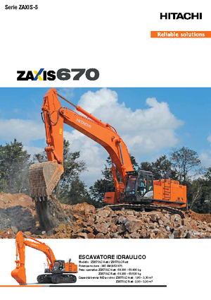 Excavatrice sur chenilles Hitachi ZX670LCH-5B