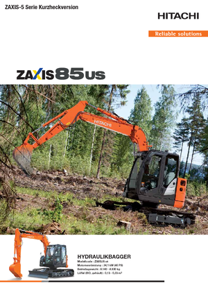 Excavatrice sur chenilles Hitachi ZX85US-5A