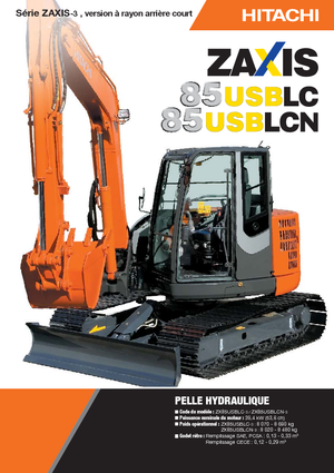 Excavatrice sur chenilles Hitachi ZX 85 US BLC-3