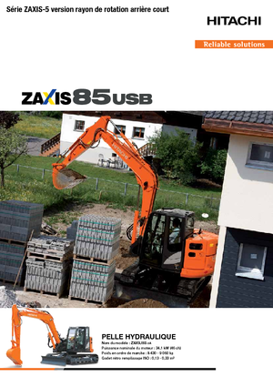 Excavatrice sur chenilles Hitachi ZX85USB-5A