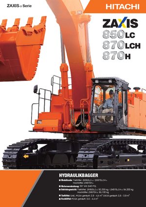 Excavatrice sur chenilles Hitachi ZX 870 H 3 LD