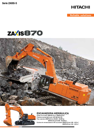 Excavatrice sur chenilles Hitachi ZX870LCH-5B
