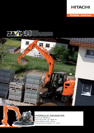 Excavatrice sur chenilles Hitachi ZX85US TYPE HE10