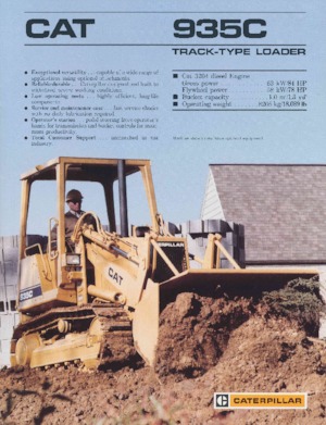 Chargeuses sur chenilles Caterpillar 935C