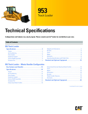 Chargeuses sur chenilles Caterpillar 953