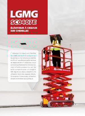 Nacelles ciseaux sur chenilles LGMG  SC1532E