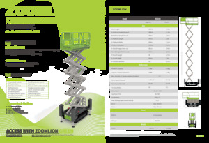 Nacelles ciseaux sur chenilles Zoomlion ZS1216C