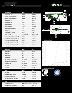 Nacelles télescopiques sur chenilles TEUPEN TC92SJ 