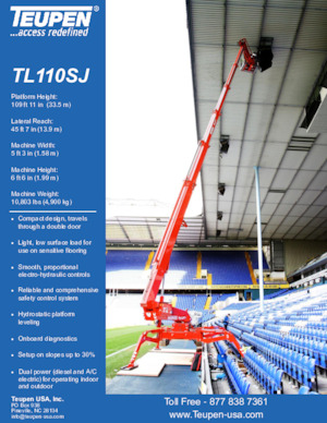 Nacelles télescopiques sur chenilles TEUPEN TL110SJ 