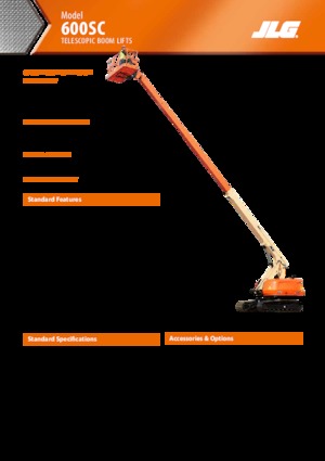 Nacelles télescopiques sur chenilles JLG 600SC