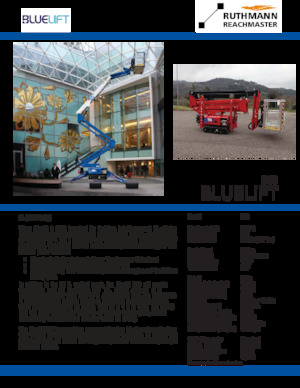 Nacelles à bras articulés sur chenilles Ruthmann BLUELIFT B53