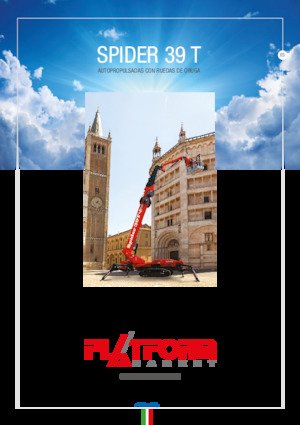 Nacelles télescopiques sur chenilles Platform Basket SPIDER 39 T